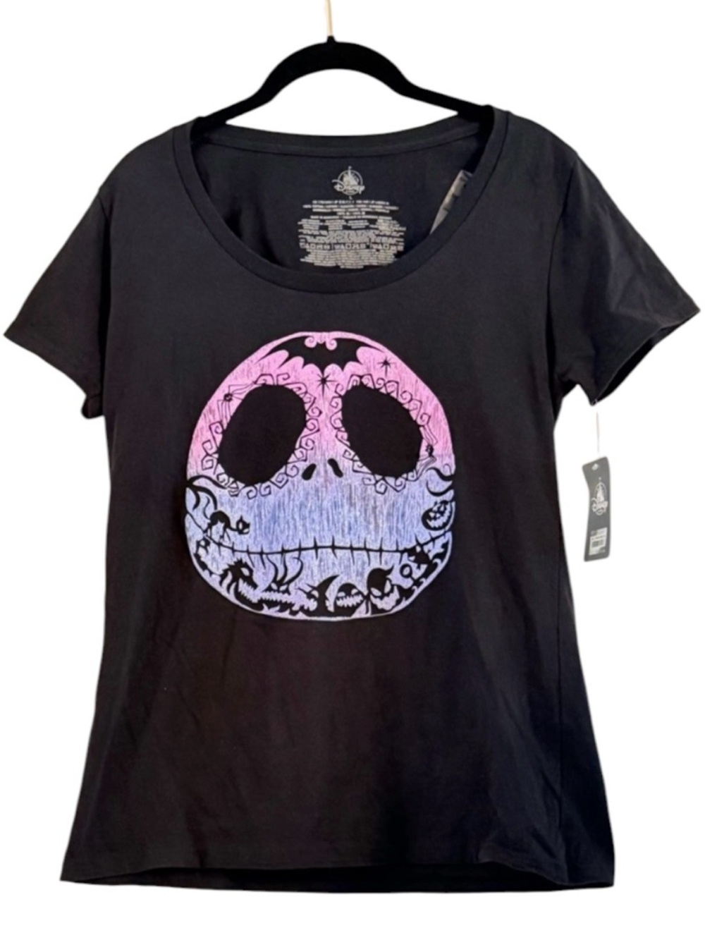 Disney Nightmare Before Christmas Jack Skellington Ombré Top Size L NWT